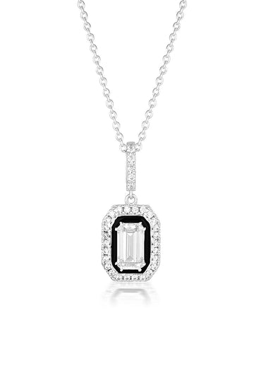 GEORGINI Reflection Retrospect Pendant & Black Enamel