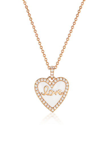 GEORGINI Reflection Enamel Love Heart Pendant