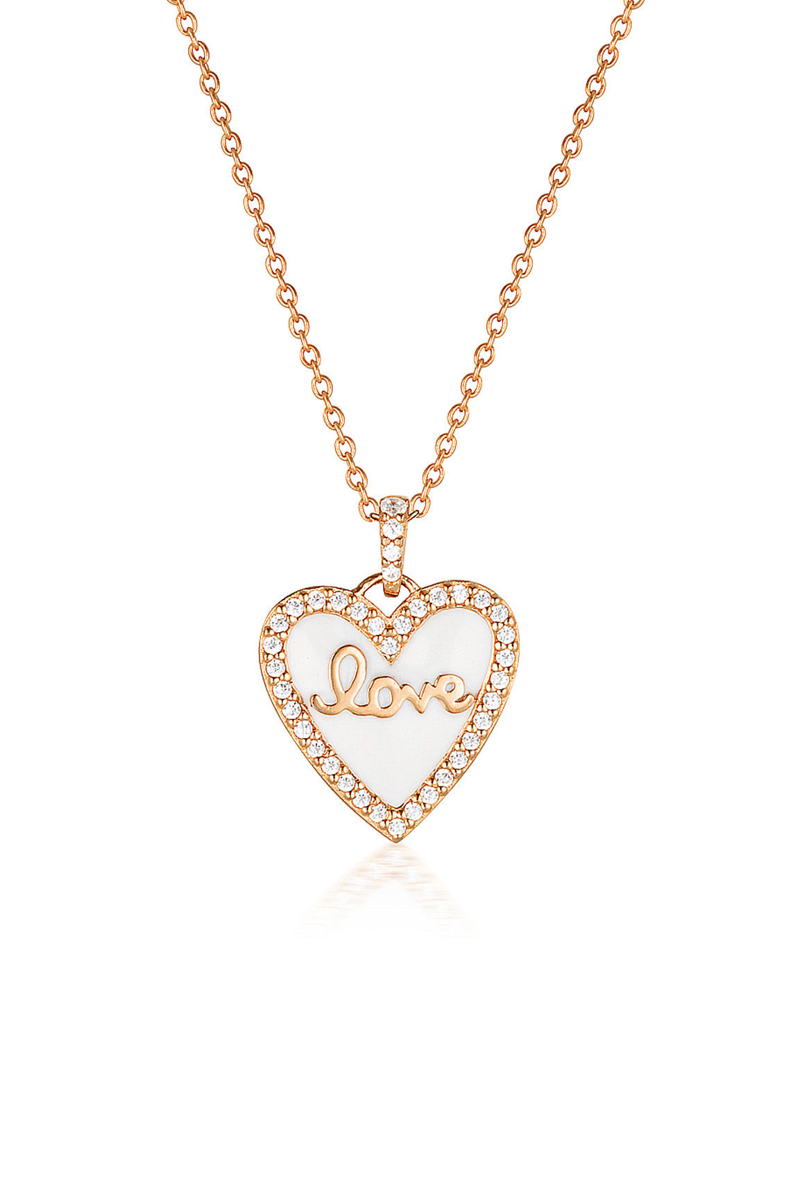 GEORGINI Reflection Enamel Love Heart Pendant