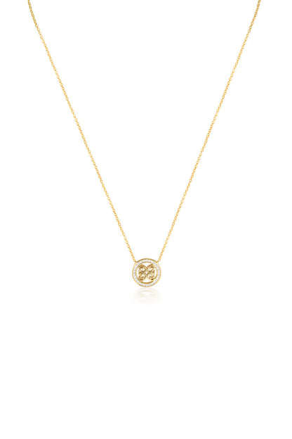 SIGNATURE MEDALION PENDANT GOLD