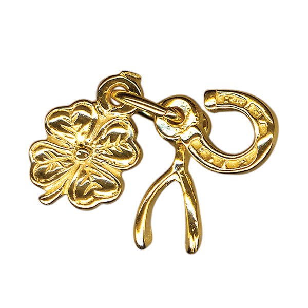 Horseshoe, Clover & Wishbone Charm