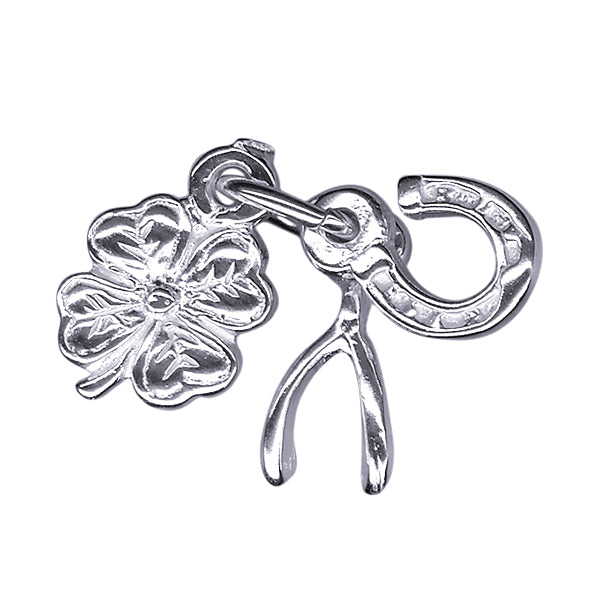 Horseshoe, Clover & Wishbone Charm