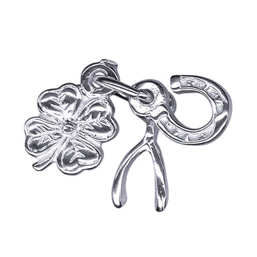 Horseshoe, Clover & Wishbone Charm