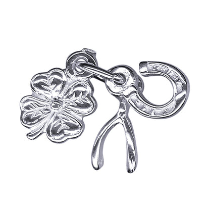 Horseshoe, Clover & Wishbone Charm