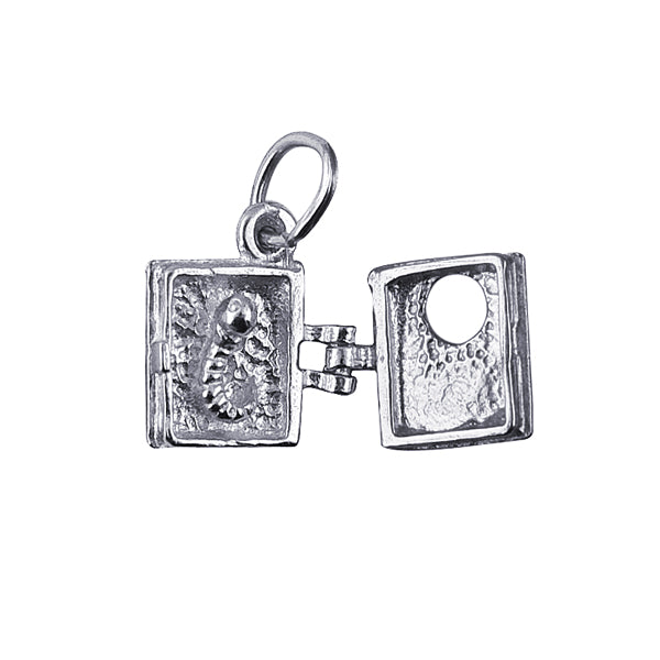 Book with Worm inside Charm