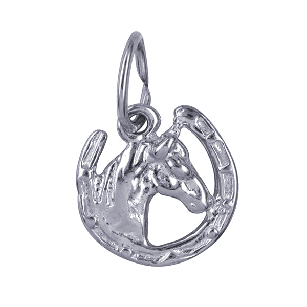 Horsehead in Horseshoe Charm