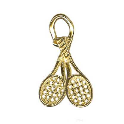 Crossed Tennis Racquet Charm