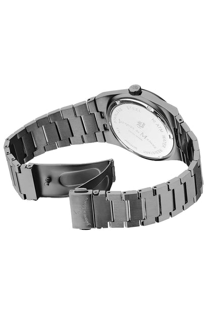 JDM Horizon Gents 41mm 100m Silver Dial Black Stainless Steel Strap Watch