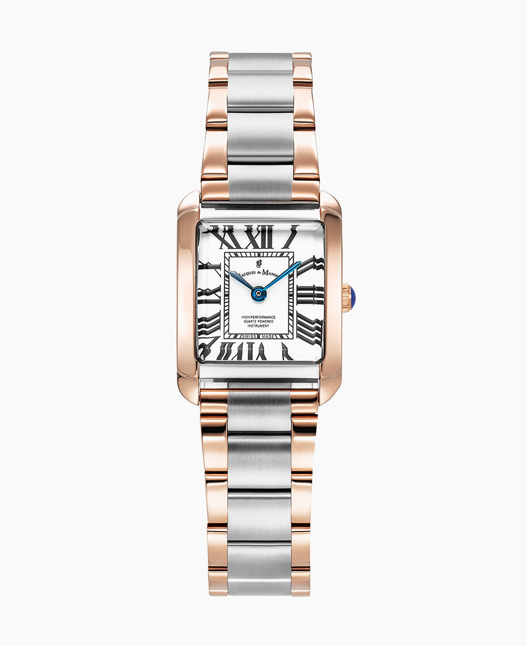 Jacques du Manoir Emily 22x19mm Two-hands Two-tone White dial Stainless steel swiss watch