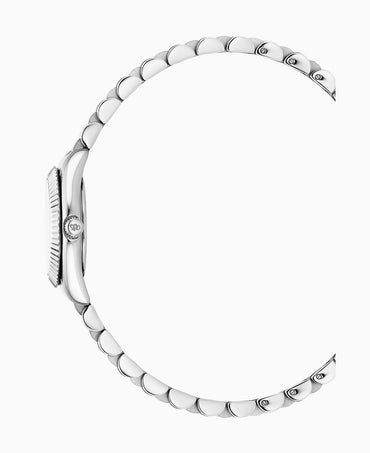 Jacques du Manoir Mini Inspiration 22mm Two-hands Silver-tone Black dial Stainless steel swiss watch