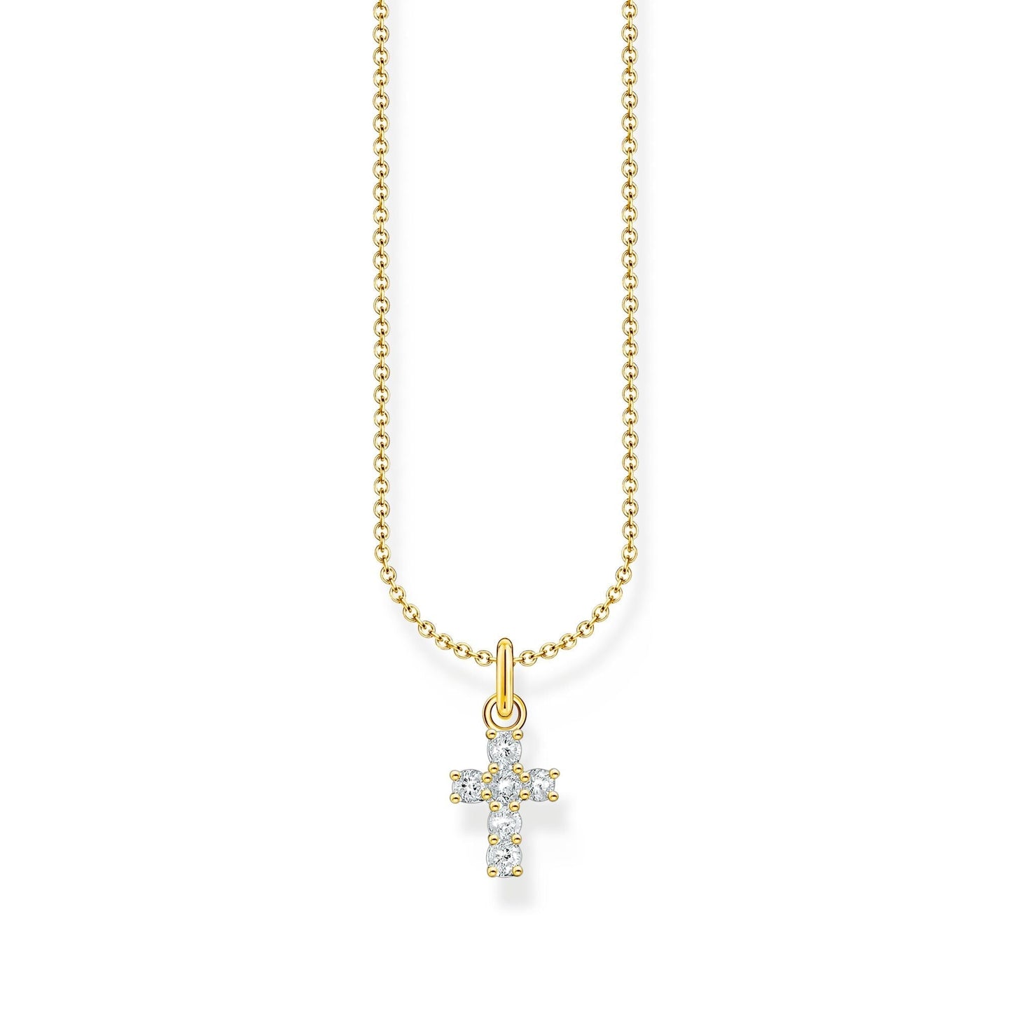 THOMAS SABO Cross pendant necklace with white zirconia