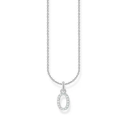 Thomas Sabo Letter Pendant Necklace — O, Sterling silver