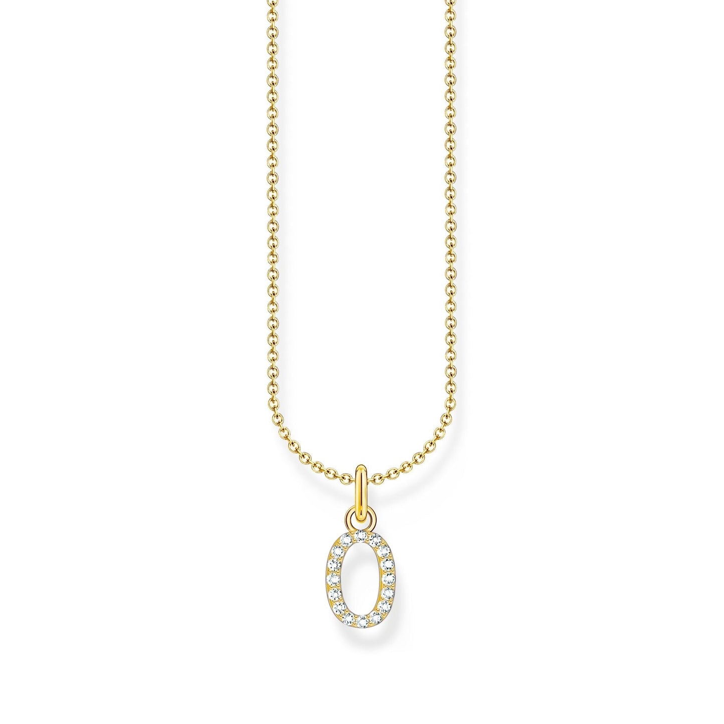 Thomas Sabo Letter Pendant Necklace — O, Gold-plated