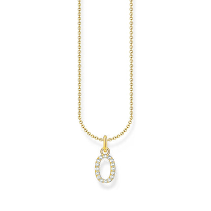 Thomas Sabo Letter Pendant Necklace — O, Gold-plated