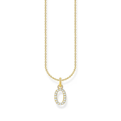 THOMAS SABO Necklace with letter pendant O and white zirconia - gold