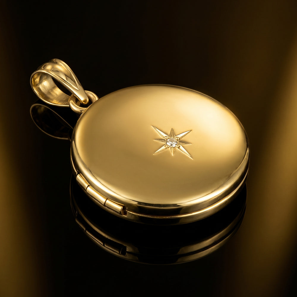 20mm Diamond Set Round Locket