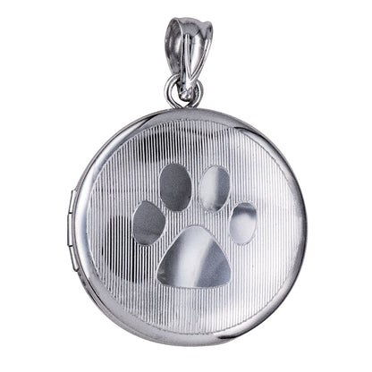 20mm ‘Paw Print’ Memorial Round Locket
