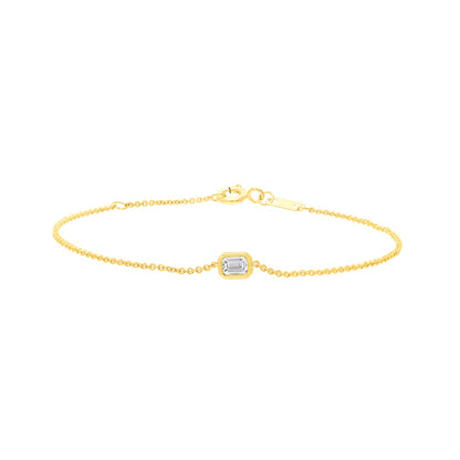 0.15ct 16-18cm Lab Grown Diamond Bracelet in 9K Yellow Gold