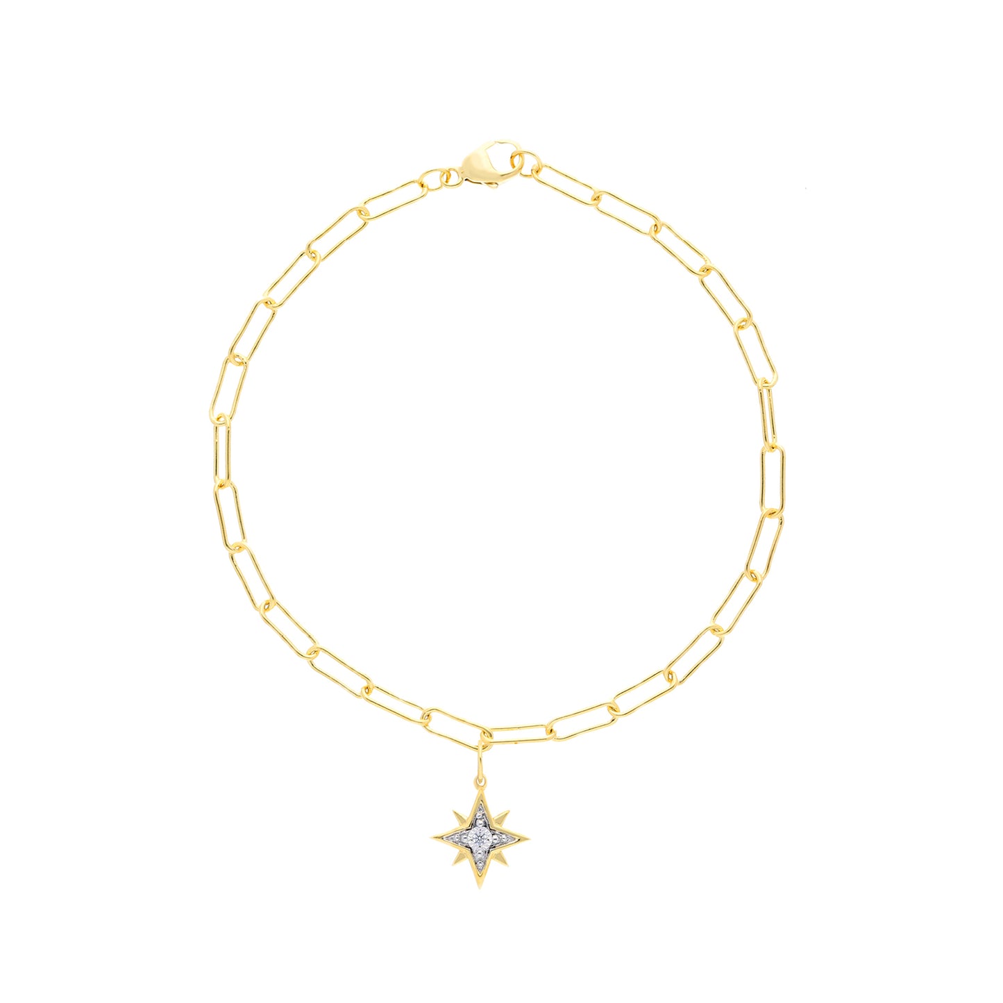 0.01ct Lab Grown Diamond Bracelet in 9K Yellow Gold