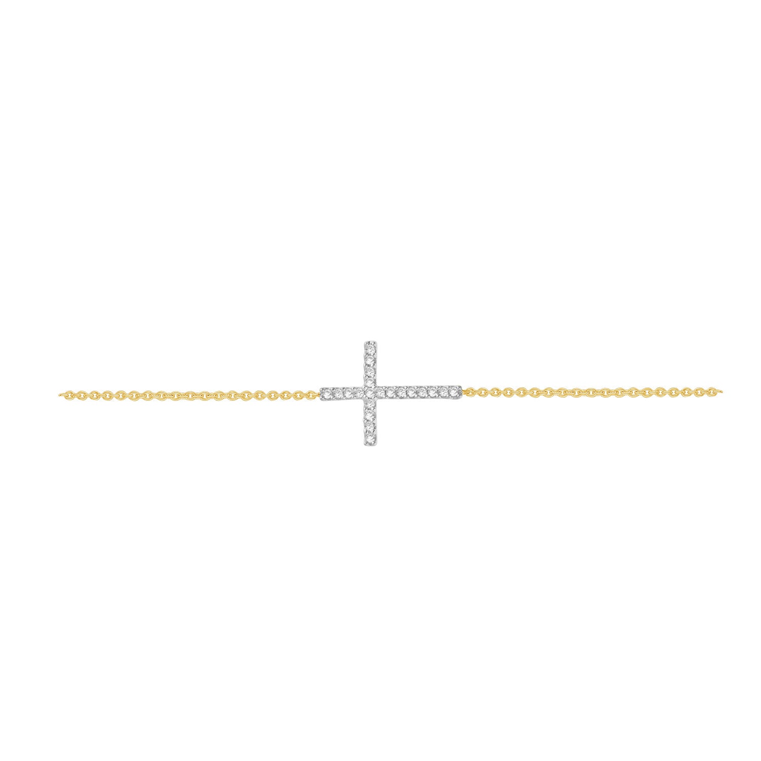 0.12ct Lab Grown Diamond Bracelet in 9K Yellow Gold
