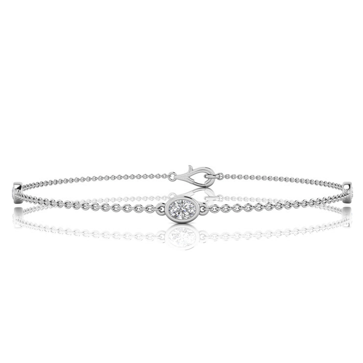 0.25ct Lab Grown Diamond Bracelet in 9K White Gold