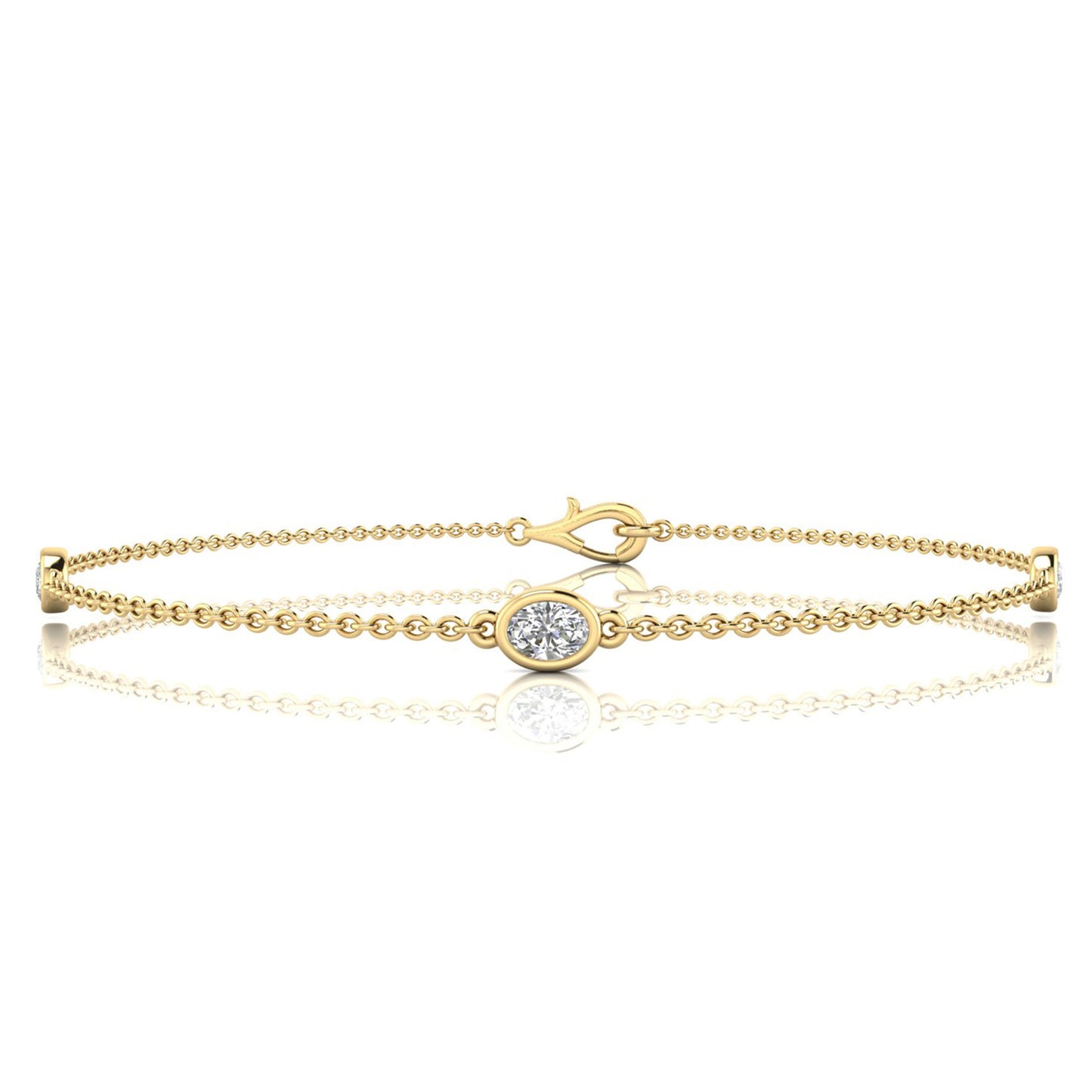 0.25ct Lab Grown Diamond Bracelet in 9K Yellow Gold