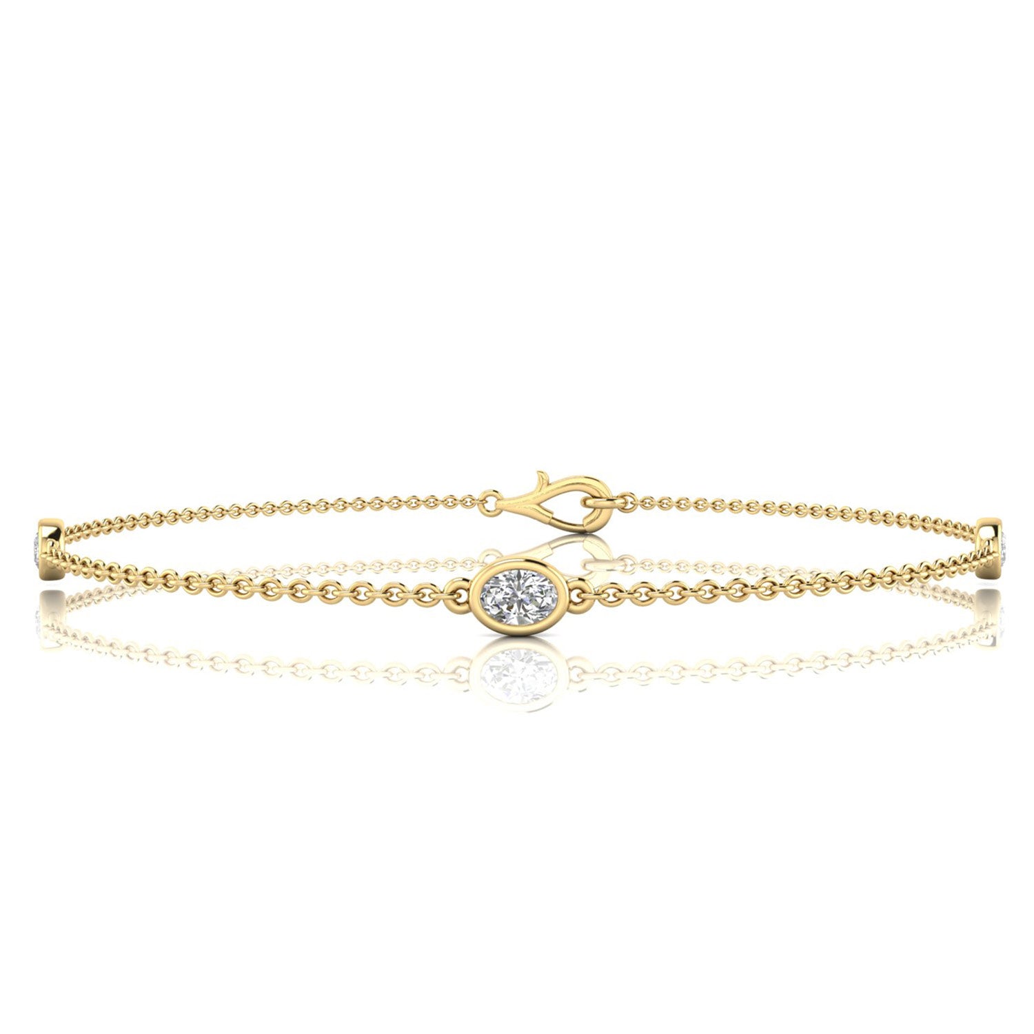 0.25ct Lab Grown Diamond Bracelet in 9K Yellow Gold