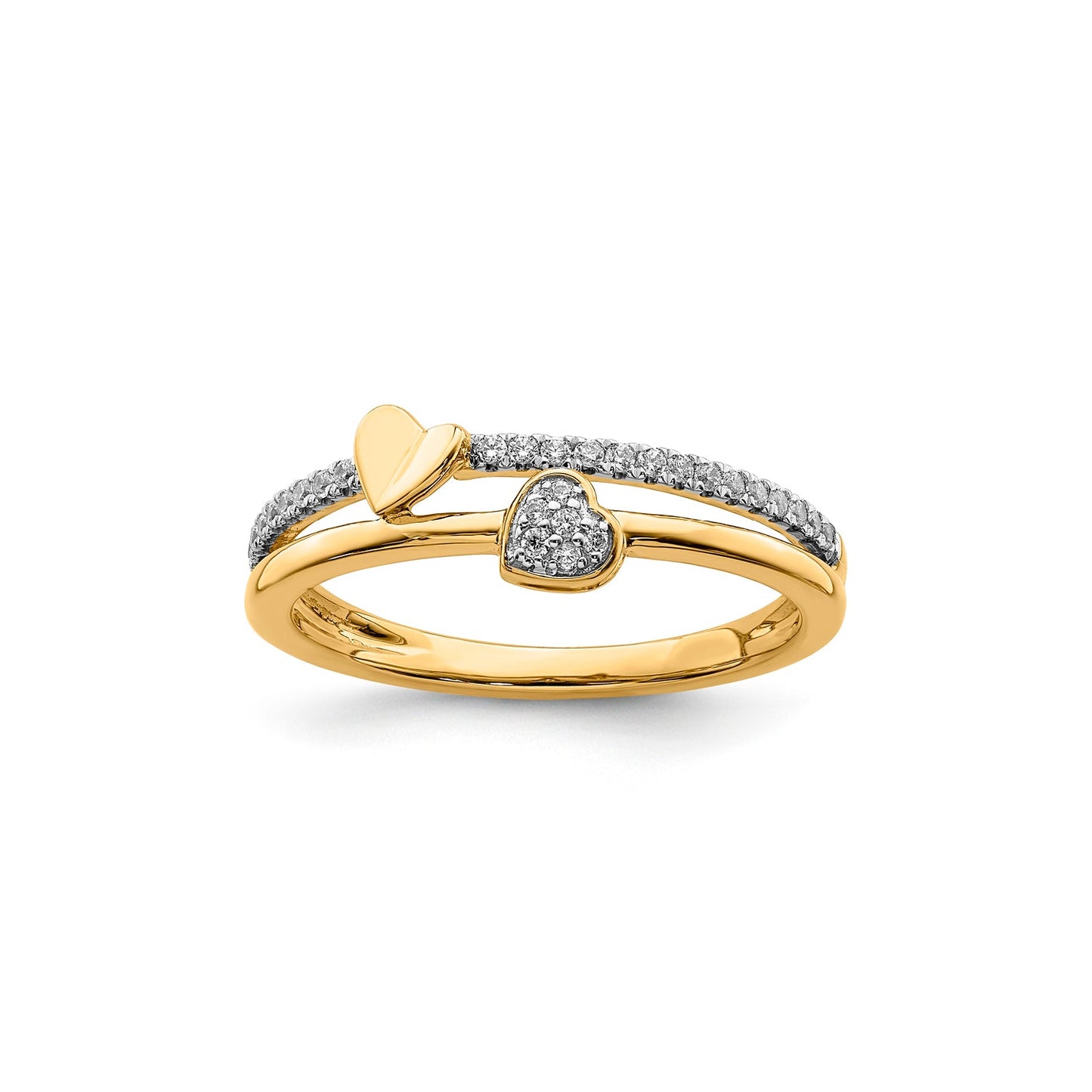 0.14ct Lab Grown Diamond Ring in 9K White & Yellow Gold