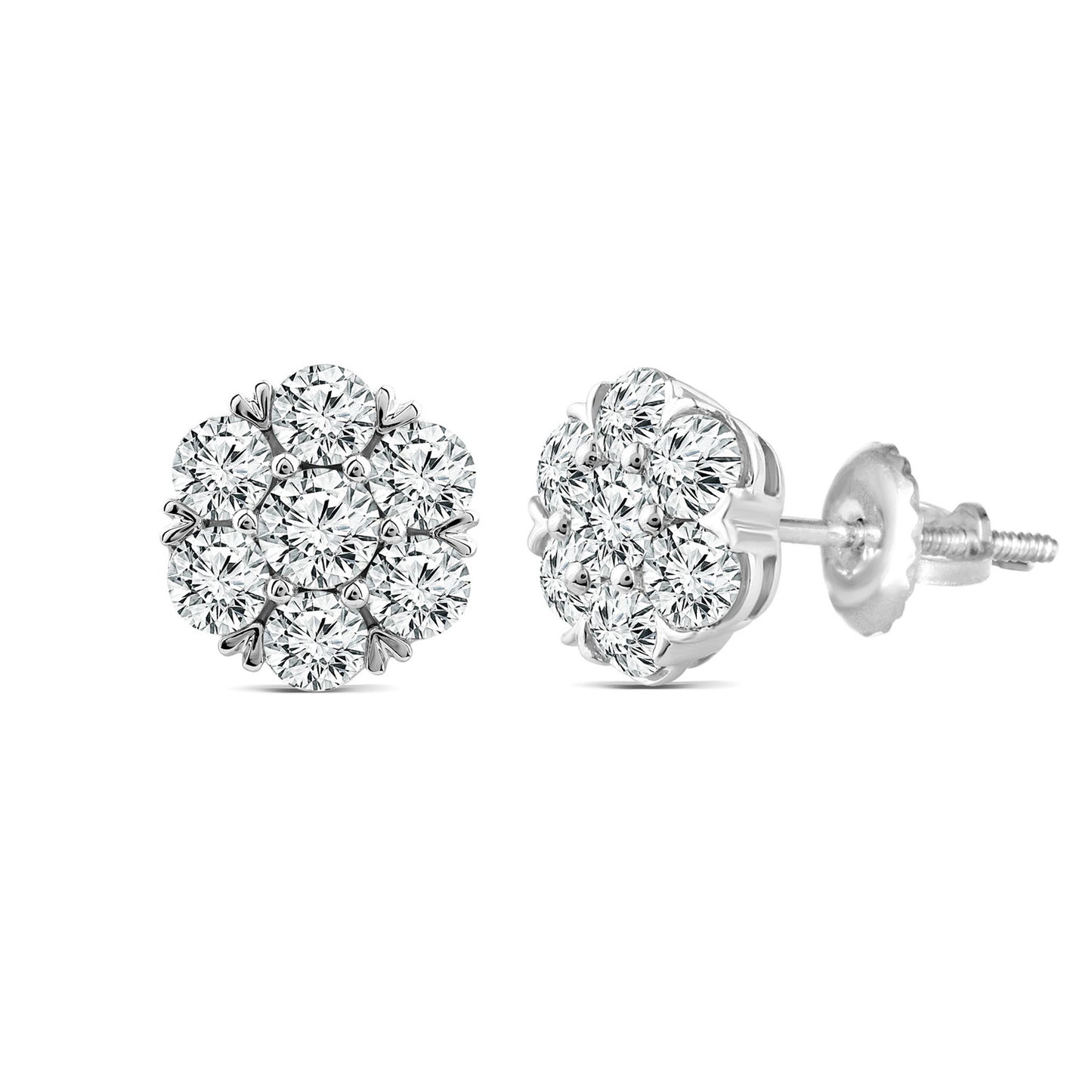 2.00ct Lab Grown Diamond Stud Earrings in 18K White Gold
