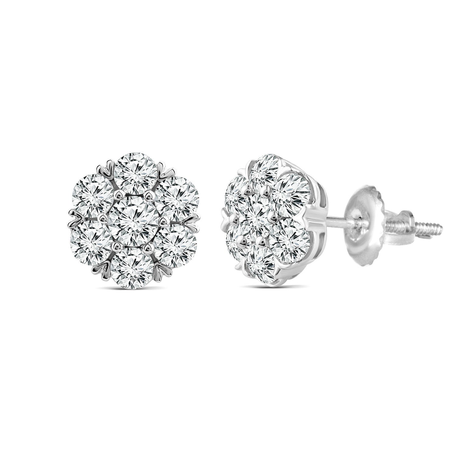 2.00ct Lab Grown Diamond Stud Earrings in 18K White Gold