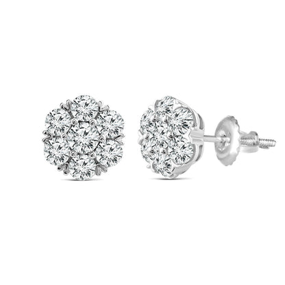 2.00ct Lab Grown Diamond Stud Earrings in 18K White Gold
