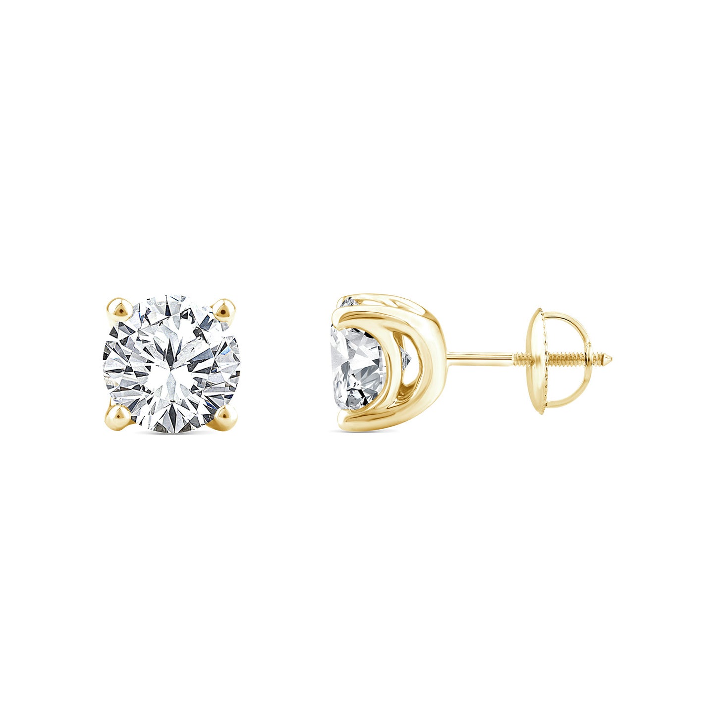3.00ct Lab Grown Diamond Stud Earrings in 9K Yellow Gold