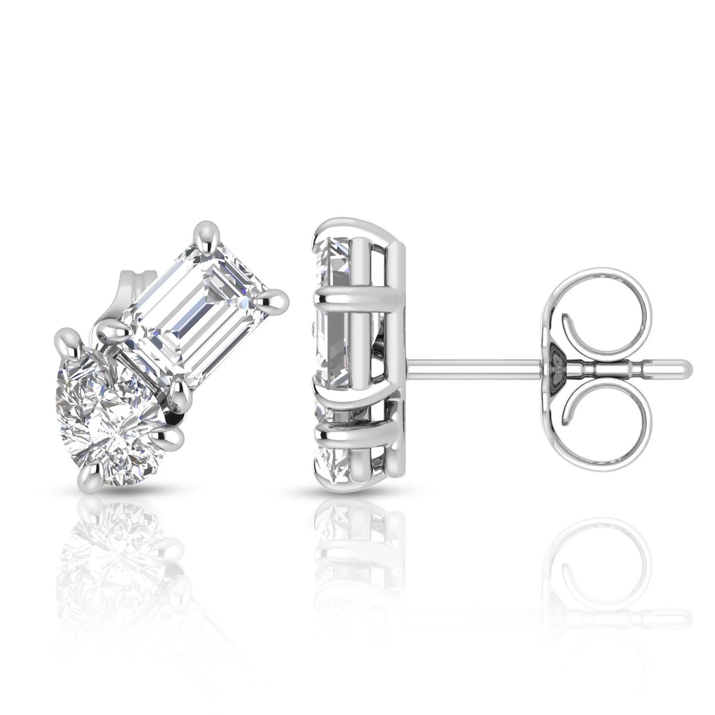 2.40ct Lab Grown Diamond Earrings in 18K White Gold