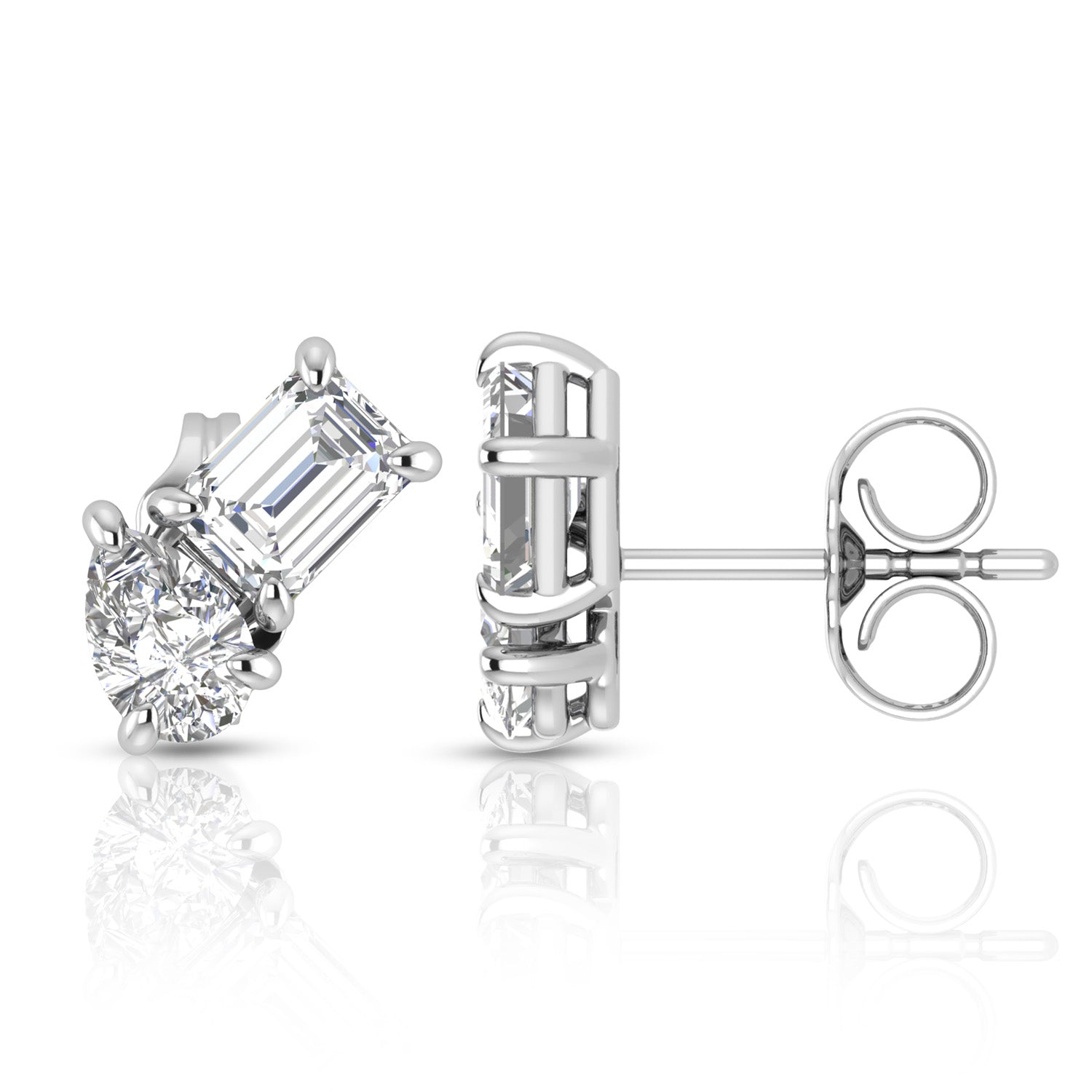 2.40ct Lab Grown Diamond Earrings in 18K White Gold