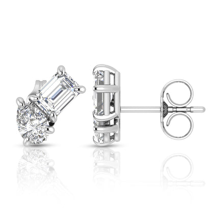 2.40ct Lab Grown Diamond Earrings in 18K White Gold
