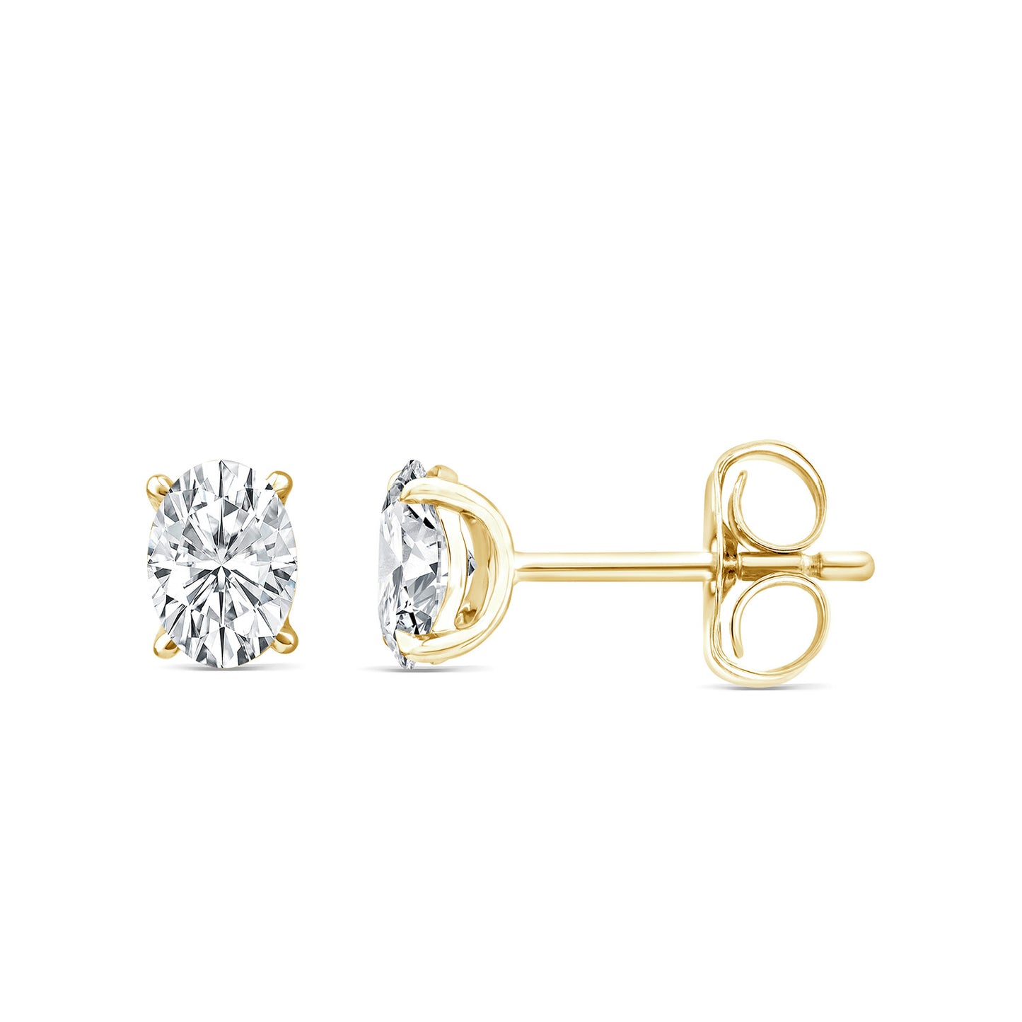 1.00ct Lab Grown Diamond Stud Earrings in 9K Yellow Gold