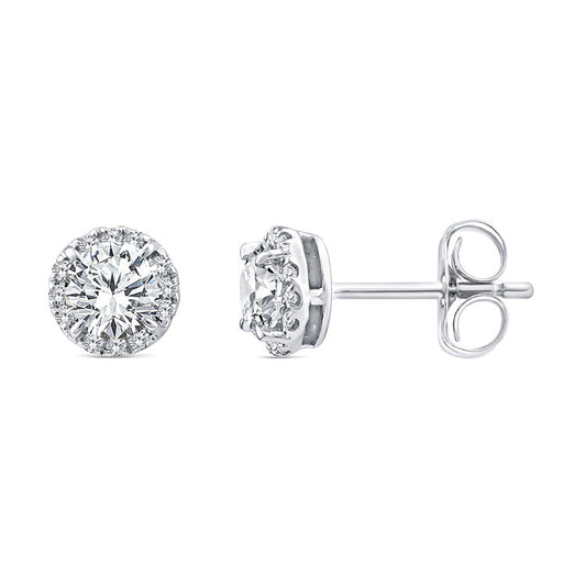 1.12ct Lab Grown Diamond Earrings in 9K White Gold