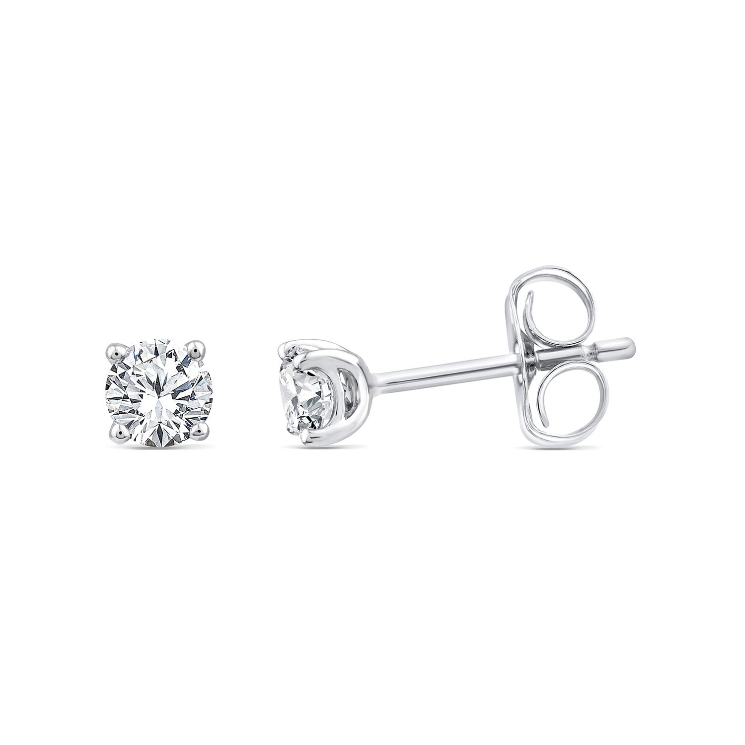 0.25ct Lab Grown Diamond Stud Earrings in 9K White Gold