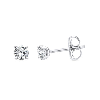 0.25ct Lab Grown Diamond Stud Earrings in 9K White Gold