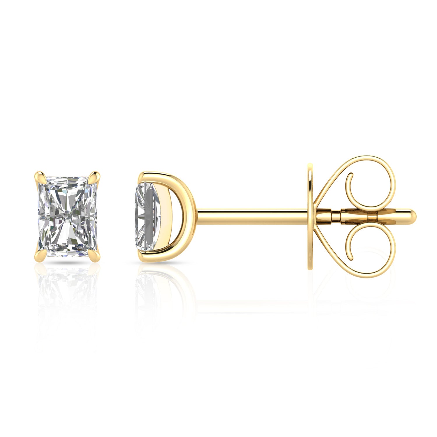 0.50ct Lab Grown Diamond Stud Earrings in 9K Yellow Gold