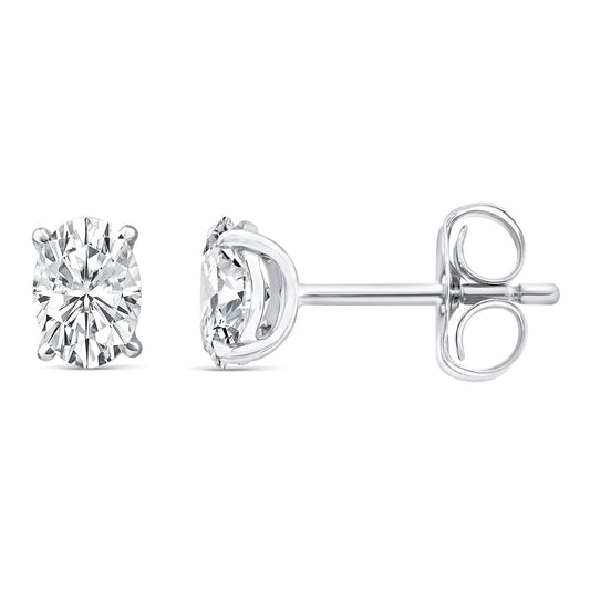 2.00ct Lab Grown Diamond Stud Earrings in 9K White Gold