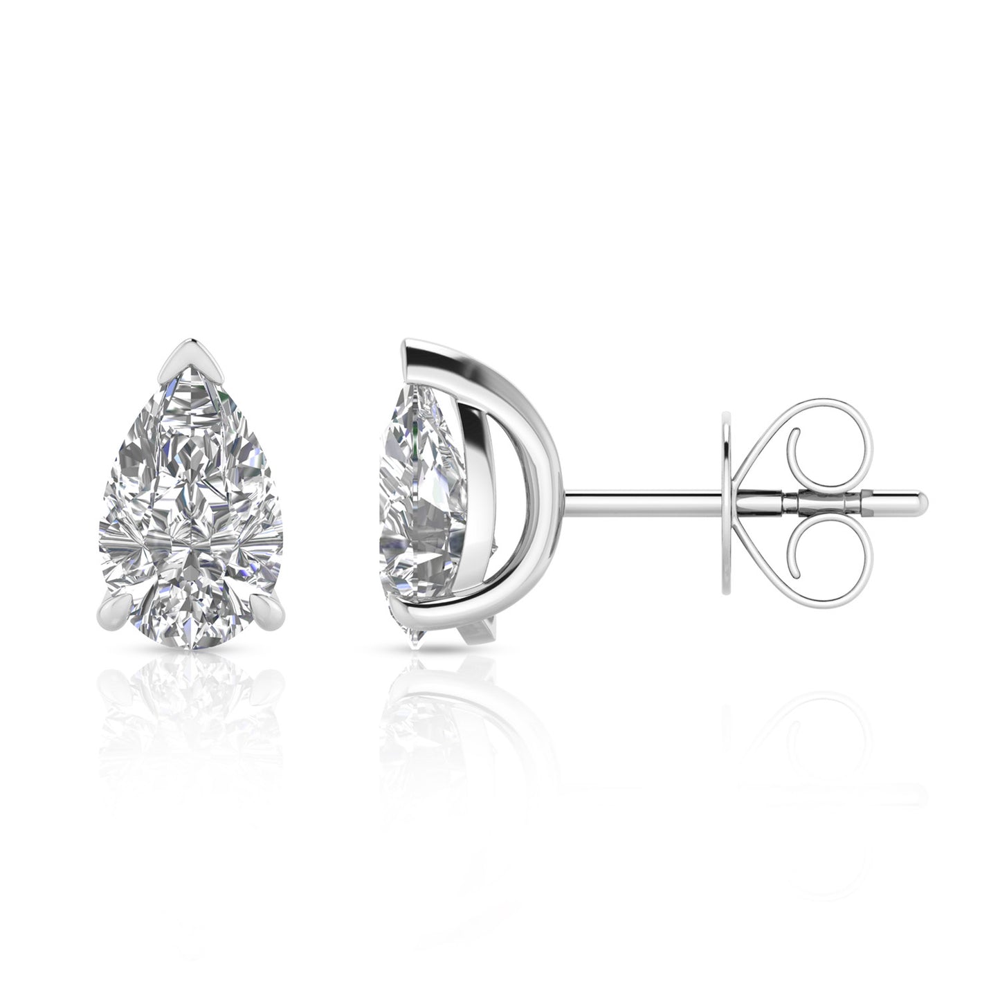 2.00ct Lab Grown Diamond Stud Earrings in 9K White Gold
