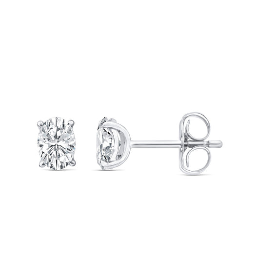 0.50ct Lab Grown Diamond Stud Earrings in 9K White Gold