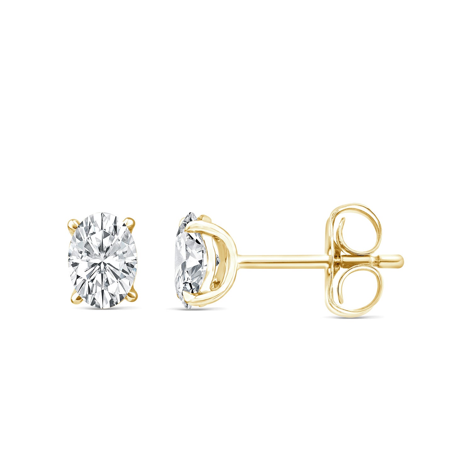0.50ct Lab Grown Diamond Stud Earrings in 9K Yellow Gold
