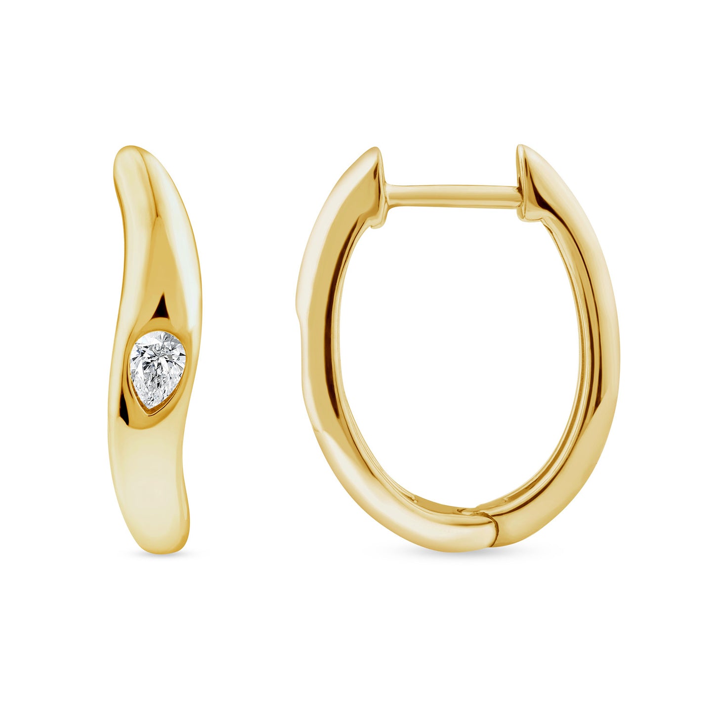 0.12ct Lab Grown Diamond Earrings in 9K Yellow Gold
