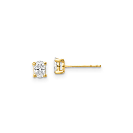 0.50ct Lab Grown Diamond Earrings in 9K Yellow Gold