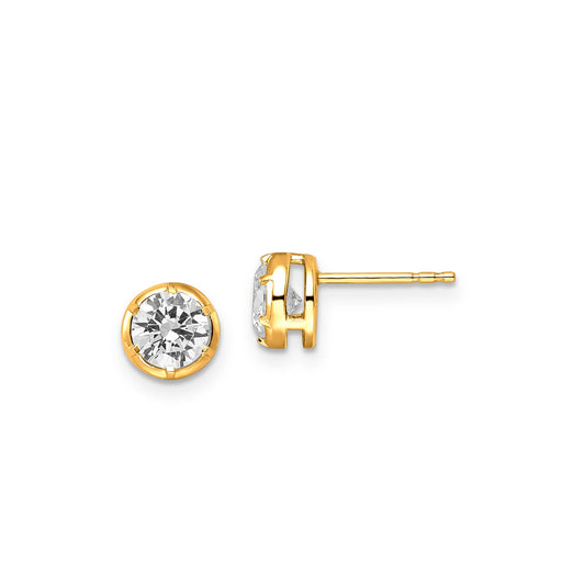 1.00ct Lab Grown Diamond Earrings in 9K Yellow Gold