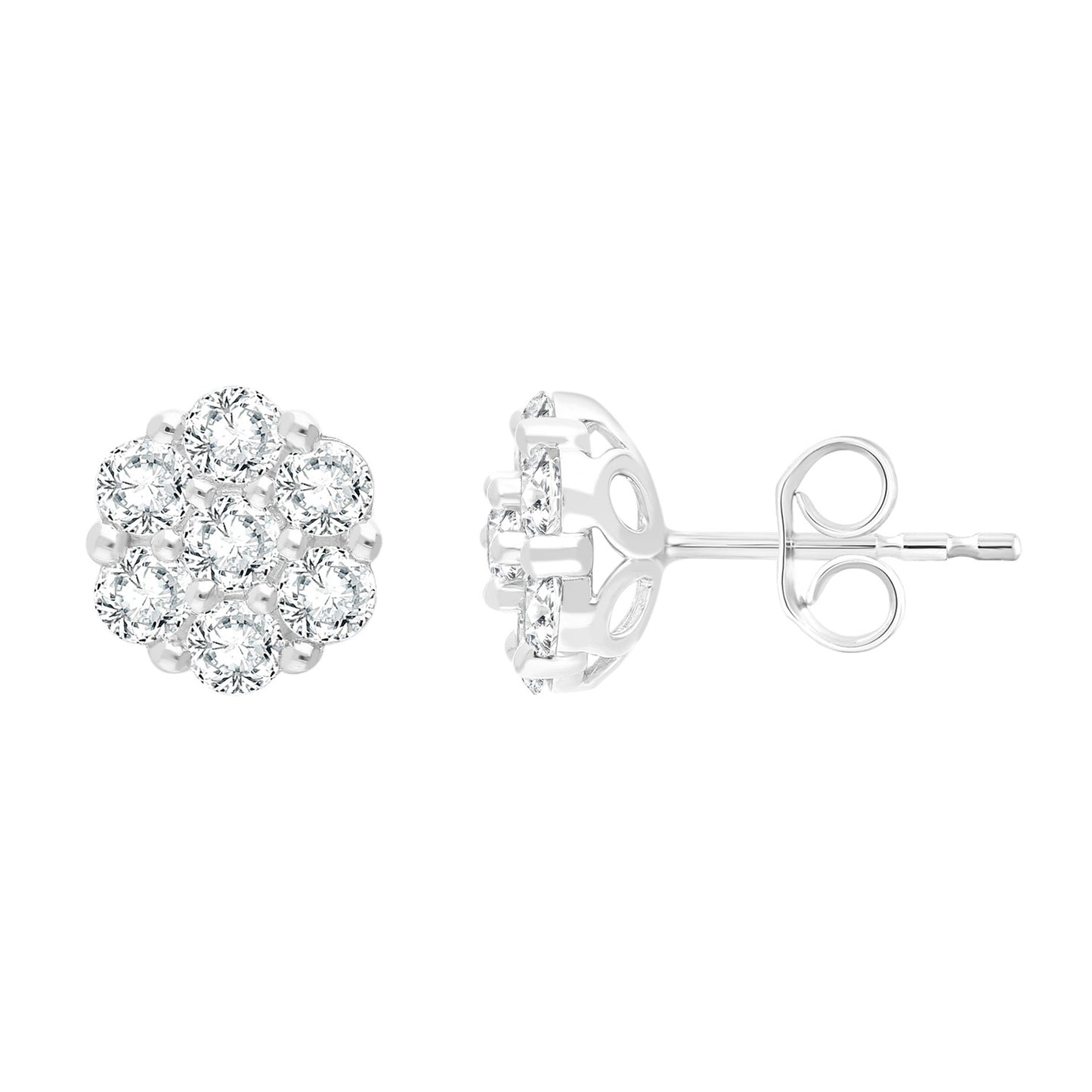 1.00ct Lab Grown Diamond Stud Earrings in 9K White Gold