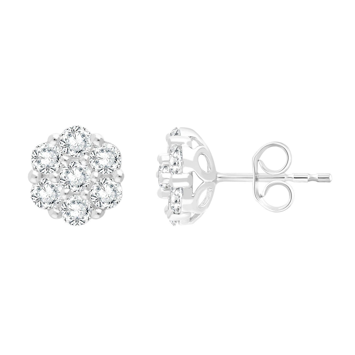 1.00ct Lab Grown Diamond Stud Earrings in 9K White Gold