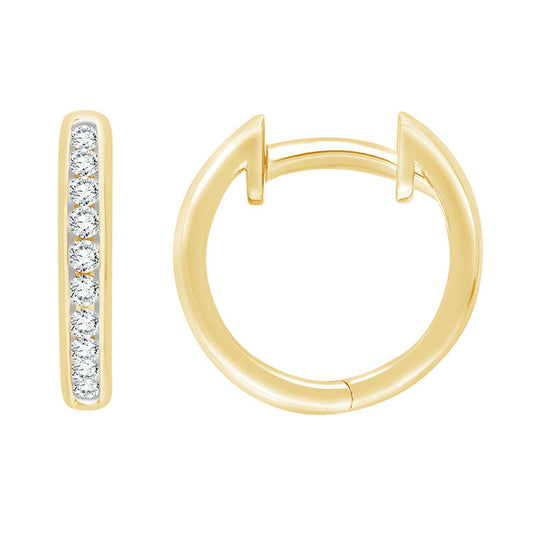 0.15ct Lab Grown Diamond Earrings in 9K Yellow Gold